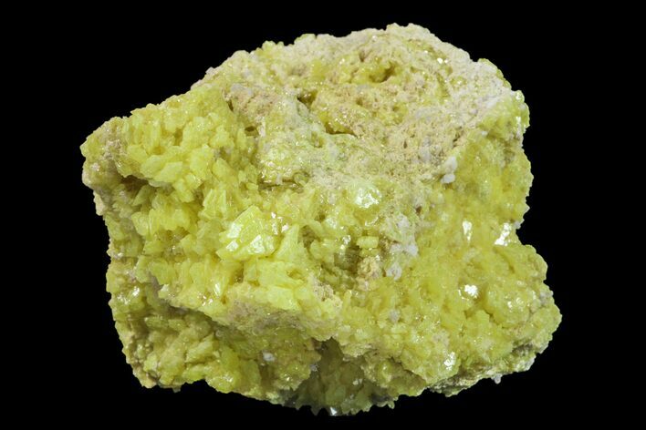 Yellow Sulfur Crystals on Matrix - Steamboat Springs, Nevada #154364